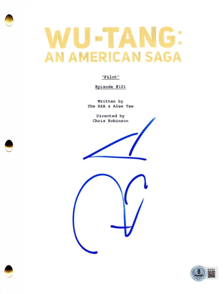 RZA Signed Wu Tang An American Saga Pilot Script Authentic Autograph Beckett