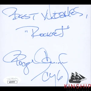 Roger Clemens signed Cut JSA COA Inscribed Cy Young Rocket Vintage Auto Z2398