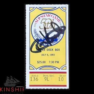 Ron Kittle signed 1983 All Star Game Ticket Stub JSA COA White Sox Auto Z2402