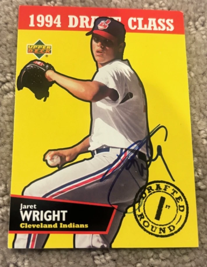 1995 Upper Deck Minor League Jaret Wright signed autographed card #221 Indians