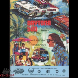Richard Petty signed 1973 Daytona 500 Program JSA COA NASCAR Auto Winner E305