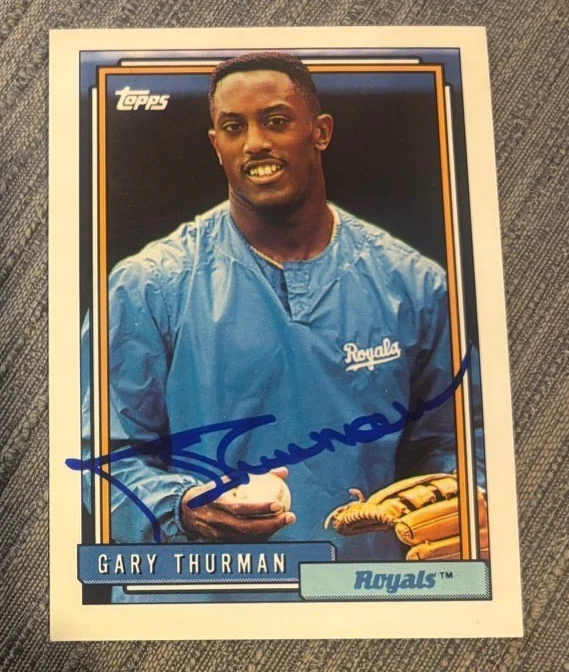 Gary Thurman signed autographed 1992 Topps Card #494 Kansas City Royals