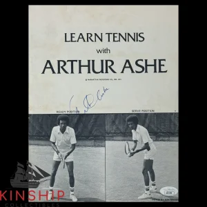 Arthur Ashe signed Learn Tennis Program JSA COA Rare Bold Auto E362