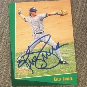1993 Select Baseball Kelly Gruber signed autographed card Toronto Blue Jays #200