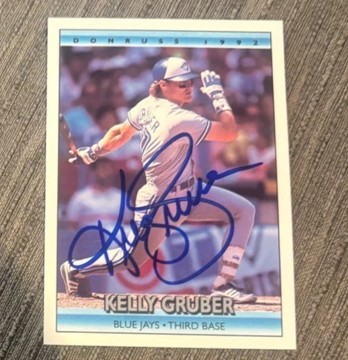 Kelly Gruber signed autographed 1992 Donruss #65 Toronto Blue Jays card