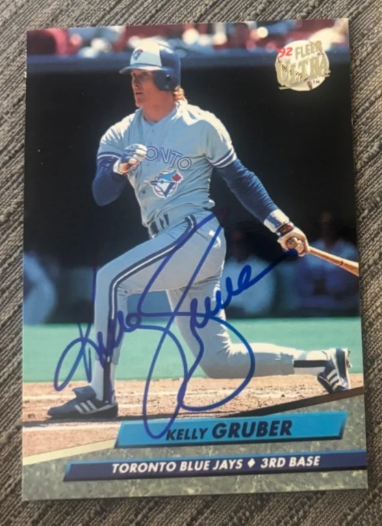 1992 Fleer Ultra - Kelly Gruber signed autographed card #146 - Toronto Blue Jays