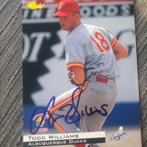 Todd Williams autographed signed card (Dodgers Albuquerque) 1994 Classic #157