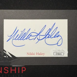 Nikki Haley signed Cut JSA COA Presidential Candidate Political Auto Z2461