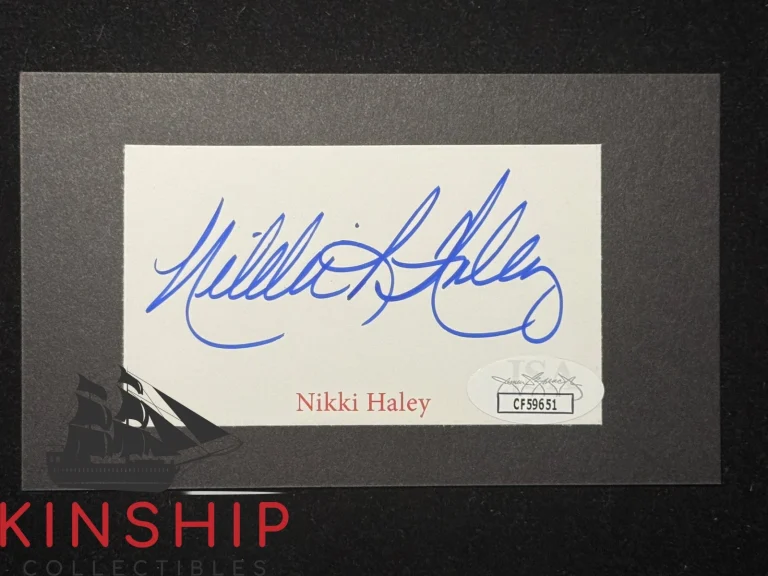 Nikki Haley signed Cut JSA COA Presidential Candidate Political Auto Z2461
