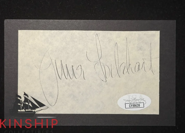June Lockhart signed Cut JSA COA Actress Auto Z2462