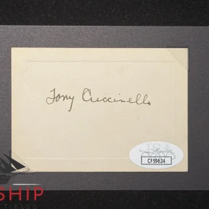 Tony Cuccinello signed Cut JSA COA Baseball Auto Indians Z2467