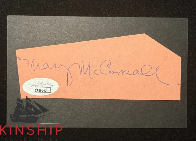 Mary McCormack signed Cut JSA COA Actress Auto Z2471