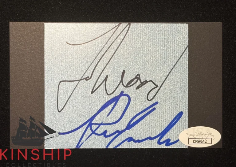 Frank Wood & Ron Canada signed Cut JSA COA Actor Auto Z2472