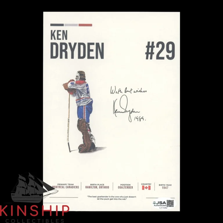Ken Dryden signed Print JSA COA Hockey HOF Auto Inscribed Z2476