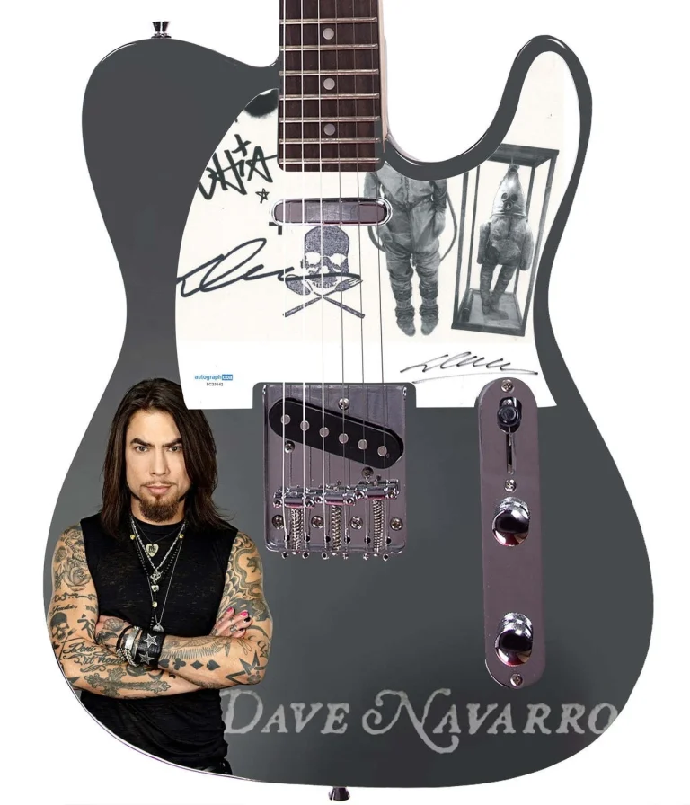 Dave Navarro Janes Addiction Signed Iconic Gaze Custom Graphics Guitar ACOA