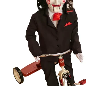 Tobin Bell Signed Saw Jigsaw Billy Puppet Doll with Tricycle BAS Witness