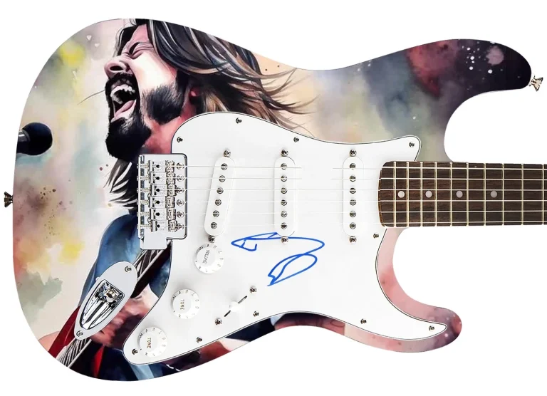 Dave Grohl Signed Custom Graphics Guitar - COA - Rock Memorabilia