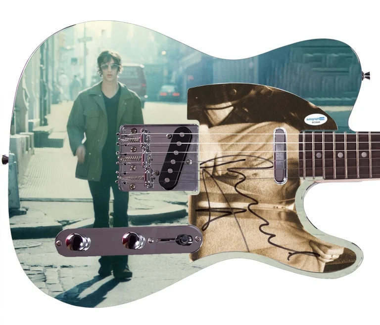 The Verve Richard Ashcroft Signed Custom Graphics Guitar ACOA