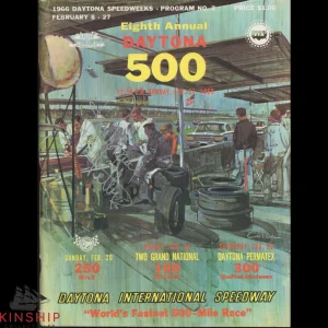 Richard Petty signed 1966 Daytona 500 Program JSA COA NASCAR Auto Winner E321
