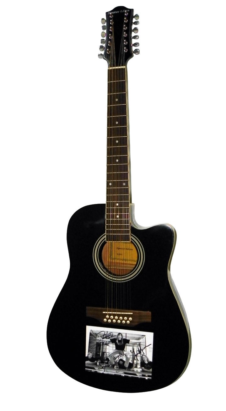 Tesla Signed Autographed 12 String Acoustic Electric Guitar