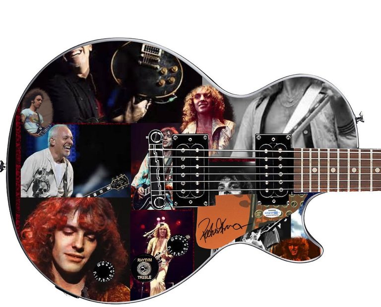 Peter Frampton Autographed Gibson Epiphone Les Paul Photo Graphics Guitar ACOA A