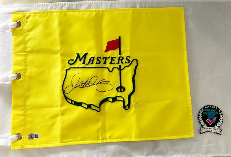 Rory McIlroy Signed Undated Masters Flag Beckett BAS COA