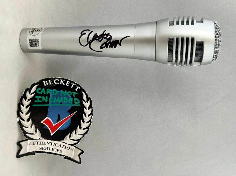 Eladio Carrion Signed Microphone Beckett BAS COA