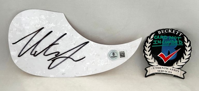 Nate Smith Signed Acoustic Pickguard Beckett BAS 5 COA