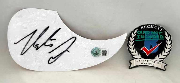 Nate Smith Signed Acoustic Pickguard Beckett BAS 4 COA