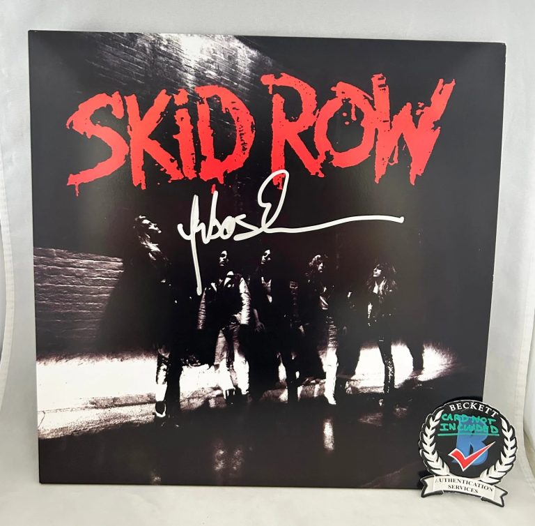 Sebastian Bach. Signed Vinyl LP Album Skid Row Beckett BAS COA