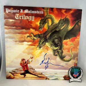 Yngwie Malmsteen Signed Vinyl LP Album Trilogy Beckett BAS COA