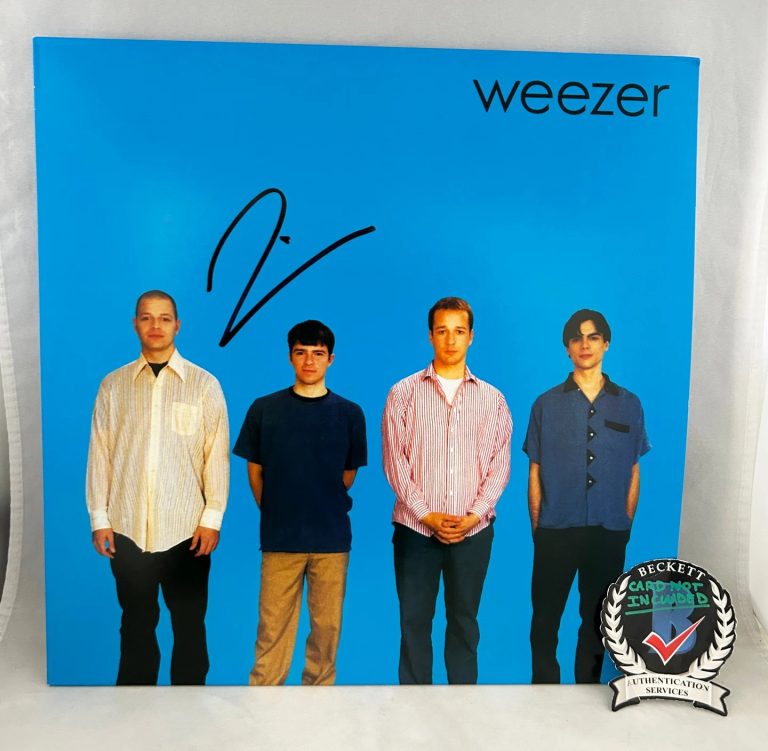 Rivers Cuomo Signed Vinyl LP Album Blue Album Beckett BAS COA