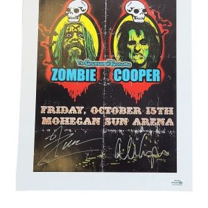 Rob Zombie Alice Cooper Signed Halloween 12x17 Poster Mohegan Sun ACOA