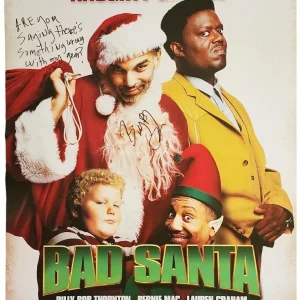 Billy Bob Thornton Autographed Bad Santa Poster w Movie Quote Exact Proof