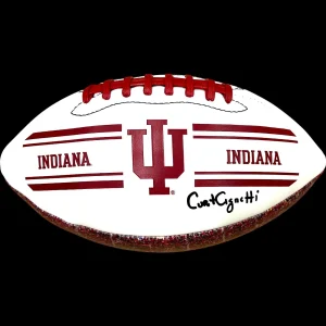 CURT CIGNETTI SIGNED AUTOGRAPHED INDIANA HOOSIERS FULL SIZE FOOTBALL IU JSA COA