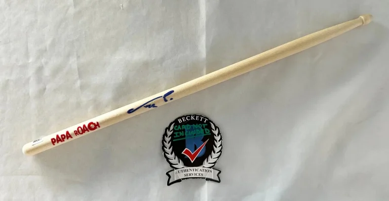 Tony Palermo Signed Drumstick Papa Roach Beckett BAS 6 COA