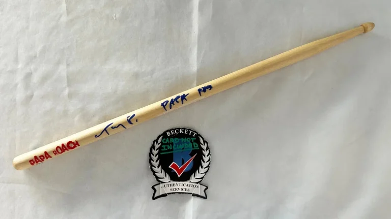 Tony Palermo Signed Drumstick Papa Roach Beckett BAS COA
