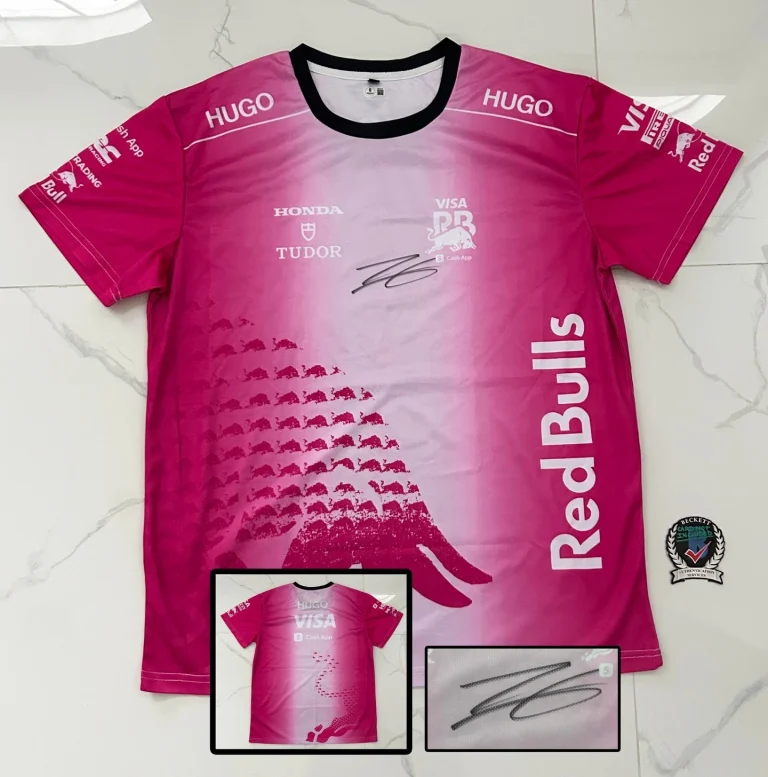 Isack Hadjar Signed Shirt Visa Cash App Racing Bulls Miami GP Formula 1 F1 Be...