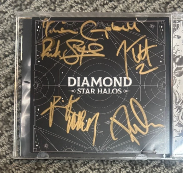 DEF LEPPARD Signed Autographed DIAMOND STAR HALOS CD Booklet w/CD