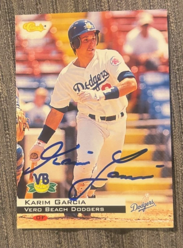 1994 Karim Garcia signed autographed Classic #167 card Vero Beach Dodgers