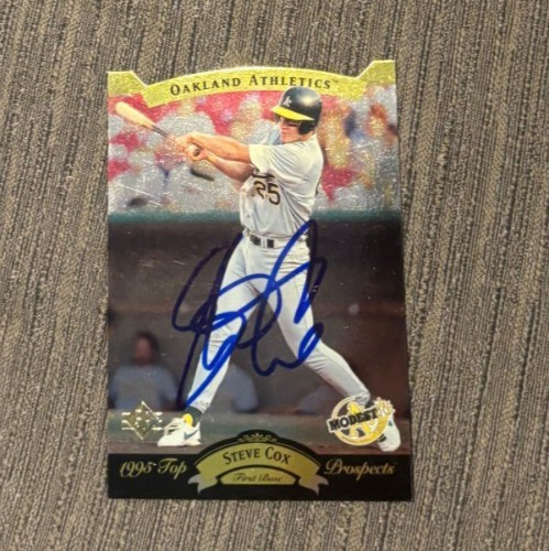 1995 Steve Cox SP Upper Deck Minor League signed autographed card Oakland A's