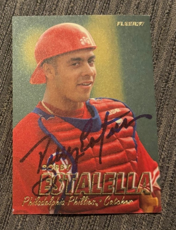 Bobby Estalella 1997 Fleer #411 Philadelphia Phillies signed autographed card