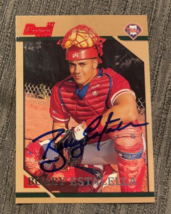1996 Baseball Bowman Bobby Estalella signed autographed rookie card #248