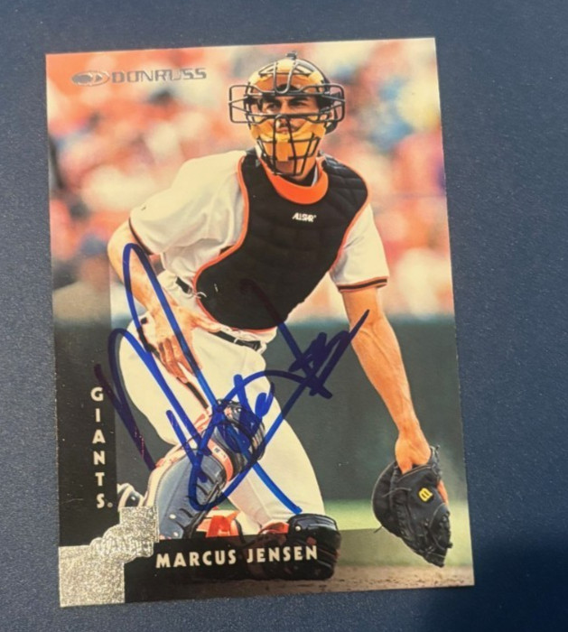 1997 Donruss Marcus Jensen signed autographed card #238 San Francisco Giants