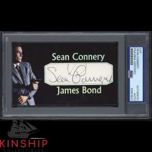 Sean Connery signed Cut 3x5 Custom Card PSA DNA Slab James Bond Auto C5464