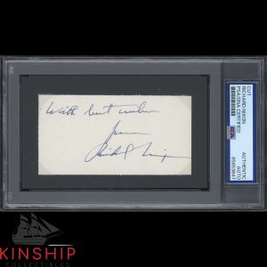 President Richard Nixon signed Cut PSA DNA Slabbed Inscribed Auto C5485