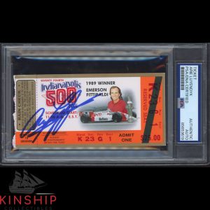 Arie Luyendyk signed 1990 Indy 500 Ticket PSA DNA Slab Racing Auto C5546