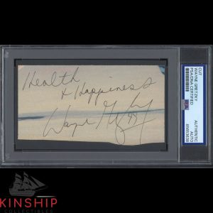Wayne Gretzky signed Cut PSA DNA Slab Hockey HOF Inscribed Auto C5559
