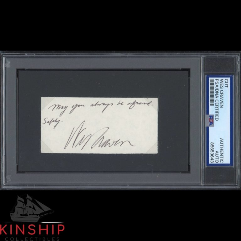 WES CRAVEN SIGNED CUT PSA DNA SLABBED INSCRIBED AUTO SCREAM RARE C5550 COLLECTIBLE MEMORABILIA