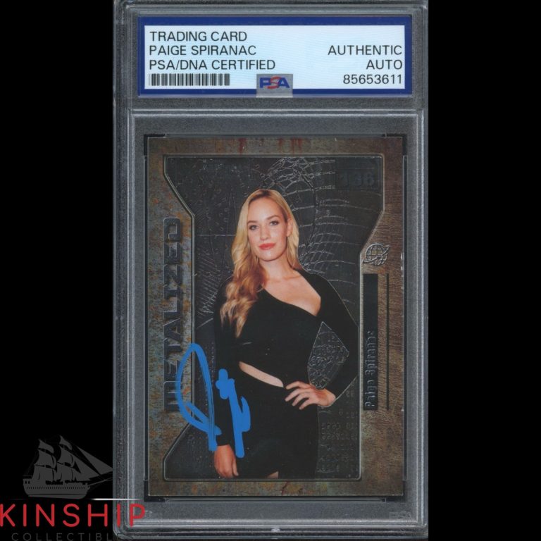 Paige Spiranac signed 2021 Skybox Metal Card PSA DNA Slab Golf Auto C5518
